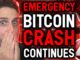 EMERGENCY UPDATE!! WORST BITCOIN CRASH CONTINUES!! my thoughts...